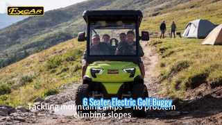 Μια πιο προσεκτική ματιά: Multi Use Lifted 6θέσιο Electric Golf Buggy with Rear Flip Seat Color Προσαρμόσιμο