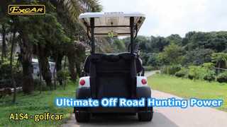 Δείτε Excar 4 Person Off Road Hunting ElectricMA1S4 Cart with Lithium Battery Demo