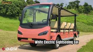 D-G14 White View EXCAR Electric Sightseeing Car 72V 210Ah μπαταρία λιθίου